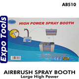 Airbrush SPRAY BOOTH High Power Large Portable w. Built in LED Light Expo AB510
