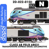 Class 68 Felix 68031 Transpennine Express - DCC Fitted | Dapol |  2D-022-015D