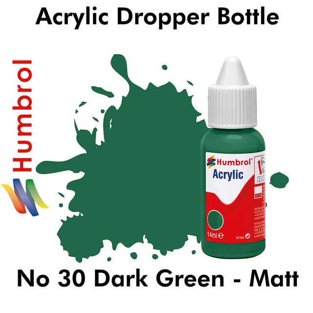 Acrylic Dropper - No 30 Dark Green - Matt | Humbrol | DB0030