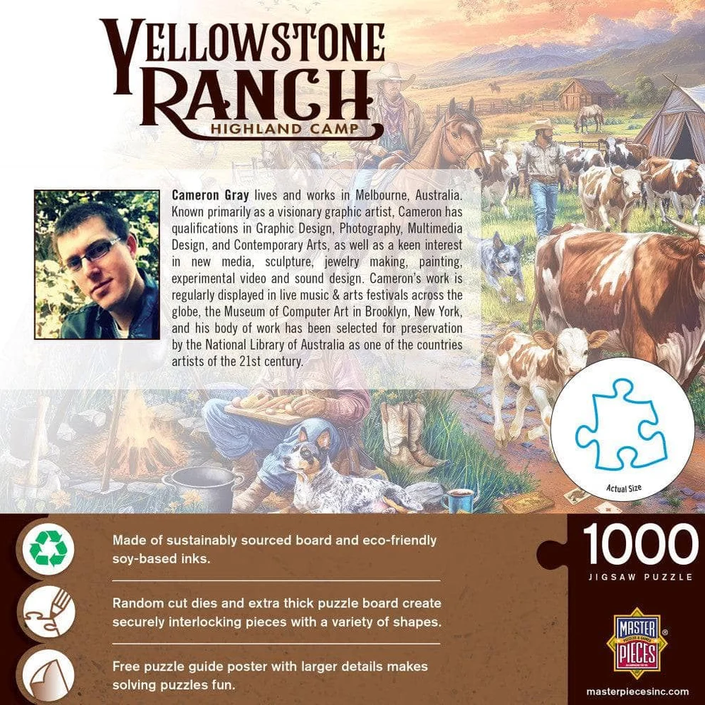Yellowstone Ranch Highland Camp - 1000pc Puzzle | Masterpieces | MSP-72625