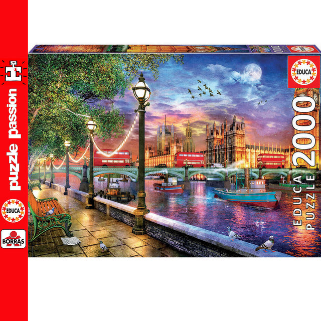 London At Sunset Dominic Davison 2000 Piece Jigsaw Puzzle | Educa | 19046