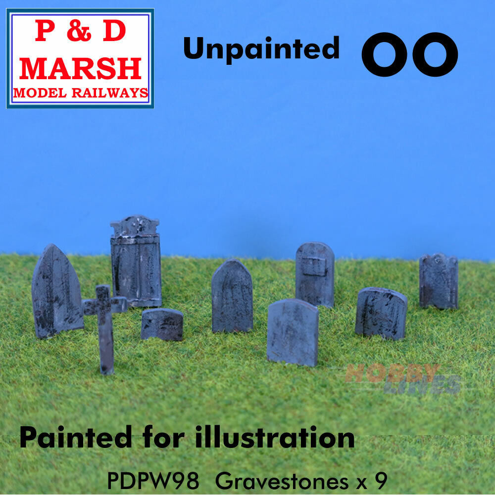 Gravestones x 9 - Unpainted | P&D Marsh  | PW98
