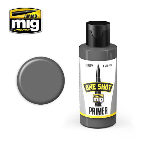 One Shot Primer - Grey - 60ml | Ammo by Mig Jimenez | MIG2024