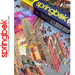 NYC STREET 1000 pc New York City SPRINGBOK Jigsaw Puzzle Random Cut Super Deluxe