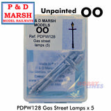 Gas Street Lamps x 5 - Unpainted | P&D Marsh | PW128