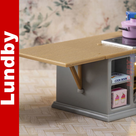 KITCHEN COOKER & FRIDGE with Lighting LUNDBY Doll House Furniture 60-6055-00