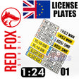 1/24 European Lincense plates vol.01