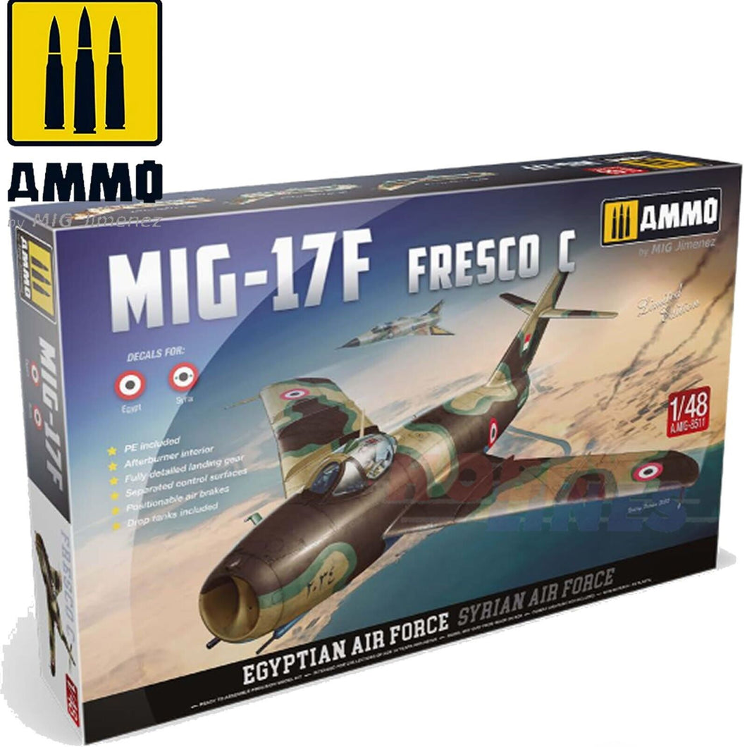 MIG-17F Egypt - Syrian Air Force Cold War jet kit Ammo by Mig Jiminez MIG8511