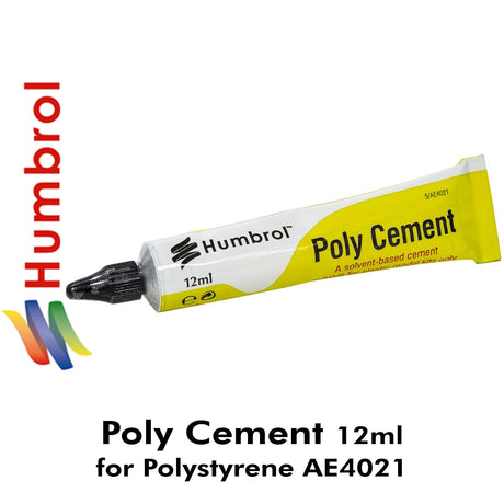 Humbrol  POLY CEMENT 12ml tube AE4021 for Polystyrene Styrene kits etc