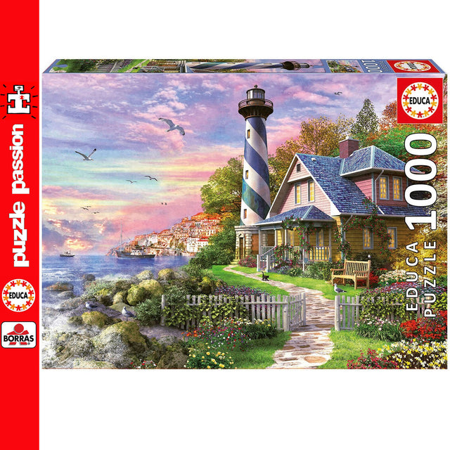 Lighthouse At Rock Bay 1000 Piece Jigsaw Puzzle | Educa | 17740