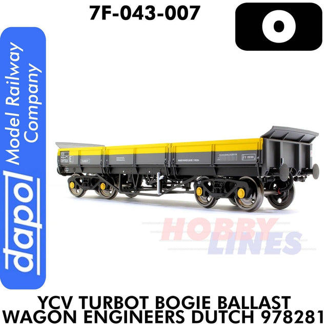 YCV Turbot Bogie Ballast Wagon Engineers Dutch  978281  | Dapol | 7F-043-007