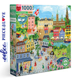 eeBoo COPENHAGEN 1000 pc Square Jigsaw Puzzle Super Deluxe PZTCOP