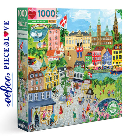 eeBoo COPENHAGEN 1000 pc Square Jigsaw Puzzle Super Deluxe PZTCOP