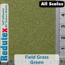 Load image into Gallery viewer, Redutex FIELD GRass L. Green ALL SCALES 3D Self Adhesive Texture Sheet 001CE211
