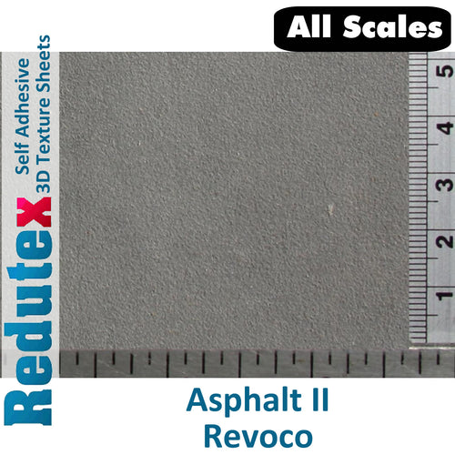 Redutex ASPHALT II Black ALL SCALES 3D Self Adhesive Texture Sheet 002RV214