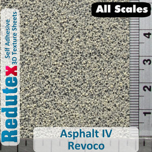 Redutex ASPHALT IV Grey ALL SCALES 3D Self Adhesive Texture Sheet 004RV111