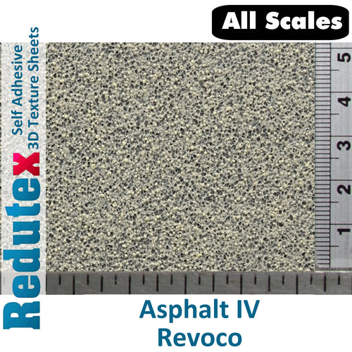 Redutex ASPHALT IV Grey ALL SCALES 3D Self Adhesive Texture Sheet 004RV111