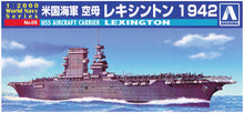 Load image into Gallery viewer, Mini Aircraft Carrier Kit USS Lexington 1942 Waterline 1:2000 model kit AOSHIMA

