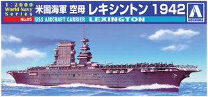 Mini Aircraft Carrier Kit USS Lexington 1942 Waterline 1:2000 model kit AOSHIMA