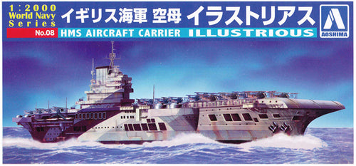 Mini Aircraft Carrier Kit HMS Illustrious 1:2000 waterline kit Aoshima 00939