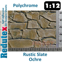 Load image into Gallery viewer, Redutex RUSTIC SLATE Polychrome 1:12 Self Adhesive 3D Texture Sheets 012PR121
