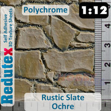 Load image into Gallery viewer, Redutex RUSTIC SLATE Polychrome 1:12 Self Adhesive 3D Texture Sheets 012PR121
