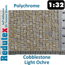 Load image into Gallery viewer, Redutex COBBLESTONE Lt Ochre POLYCHROME 1:32 1 3D Self Adhesive Texture Sheet
