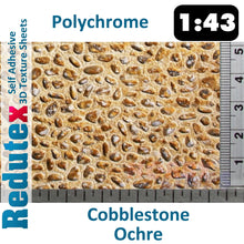 Load image into Gallery viewer, Redutex COBBLESTONE Ochre Polychrome O/1:43 3D Texture Sheets 043CR122
