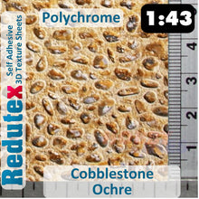 Load image into Gallery viewer, Redutex COBBLESTONE Ochre Polychrome O/1:43 3D Texture Sheets 043CR122
