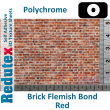 Load image into Gallery viewer, Redutex BRICK FLEMISH BOND Red Polychrome O/1:43 3D Texture Sheets 043LD322
