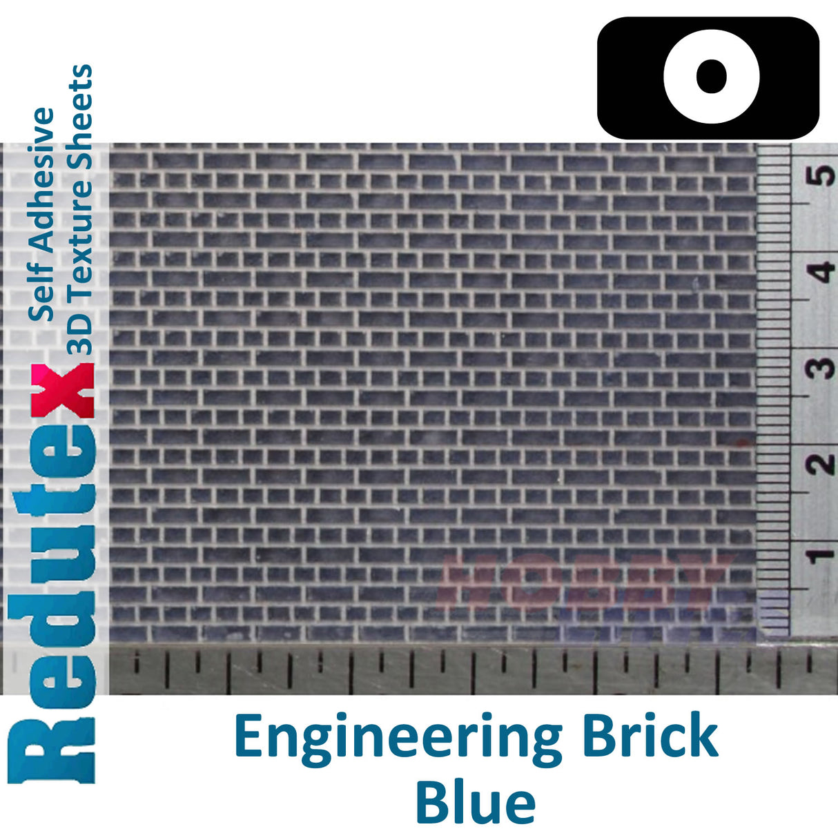 Redutex BENGINEERING BRICK Blue O/1:43 Self Adhesive 3D Texture Sheets 043LD814