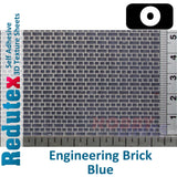 Redutex BENGINEERING BRICK Blue O/1:43 Self Adhesive 3D Texture Sheets 043LD814