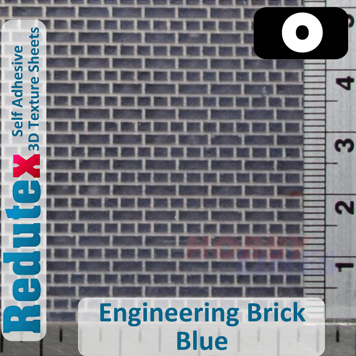Redutex BENGINEERING BRICK Blue O/1:43 Self Adhesive 3D Texture Sheets 043LD814