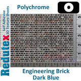 Redutex ENGINEERING BRICK Dark Blue Polychrome O/1:43 3D Texture Sheets 043LD824