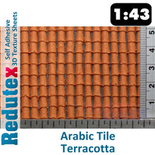 Load image into Gallery viewer, Redutex ARABIC TILE Terracotta O/1:43 Self Adhesive 3D Texture Sheets 043TA112
