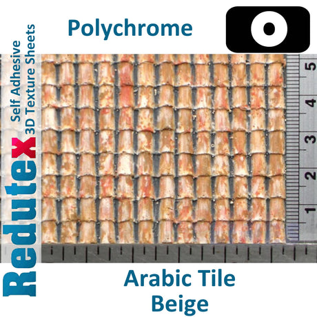 Redutex ARABIC TILE Polychrome O/1:43 Self Adhesive 3D Texture Sheets 043TA121