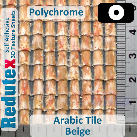 Redutex ARABIC TILE Polychrome O/1:43 Self Adhesive 3D Texture Sheets 043TA121