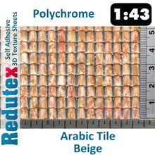 Load image into Gallery viewer, Redutex ARABIC TILE Polychrome O/1:43 Self Adhesive 3D Texture Sheets 043TA121
