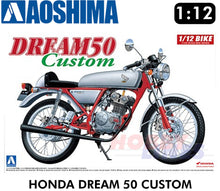 Load image into Gallery viewer, HONDA DREAM 50 CUSTOM Classic Motorcycle 1:12 model kit AOSHIMA 04507
