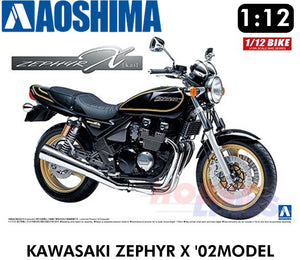 KAWASAKI ZEPHYR X Kai '02 Naked 2002 Motorcycle 1:12 kit AOSHIMA 04855