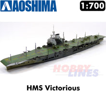 Load image into Gallery viewer, HMS Victorious Aircraft Carrier Waterline series 1:700 model kit AOSHIMA 05106
