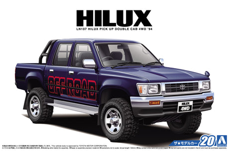 Toyota Hilux LN107 Double Cab Pick Up 4WD '94 1994 1:24 scale kit Aoshima 05228