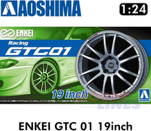 Load image into Gallery viewer, ENKEI GTC 01 19inch 1:24 WHEELS &amp; TYRES Set of 4 AOSHIMA Tuned Parts 05380
