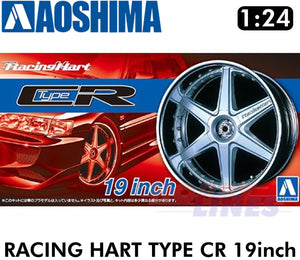 RACING HART TYPE CR 19" 1:24 WHEELS & TYRES Set of 4 AOSHIMA Tuned Parts 05393