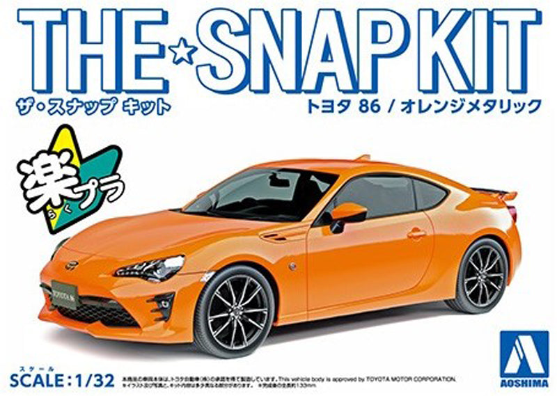 Toyota 86 (Orange Metallic) Snap TogetherGT86 GT 1:32 scale kit Aoshima 05419