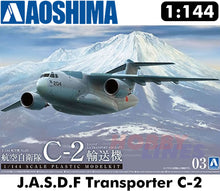 Load image into Gallery viewer, J.A.S.D.F TRANSPORTER C-2 AIRCRAFT Kawasaki 1;144 scale model kit Aoshima 055083
