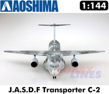 Load image into Gallery viewer, J.A.S.D.F TRANSPORTER C-2 AIRCRAFT Kawasaki 1;144 scale model kit Aoshima 055083
