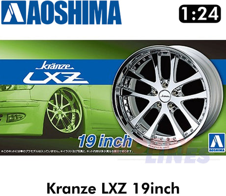 Kranze LXZ 19inch 1:24 WHEELS & TYRES Set of 4 AOSHIMA Tuned Parts 05529
