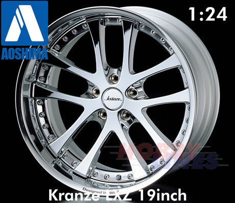 Kranze LXZ 19inch 1:24 WHEELS & TYRES Set of 4 AOSHIMA Tuned Parts 05529