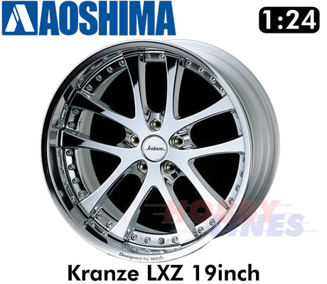Kranze LXZ 19inch 1:24 WHEELS & TYRES Set of 4 AOSHIMA Tuned Parts 05529